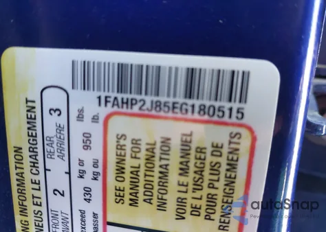 2014 Ford Taurus Limited from USA, damaged, VIN 1FAHP2J85EG180515